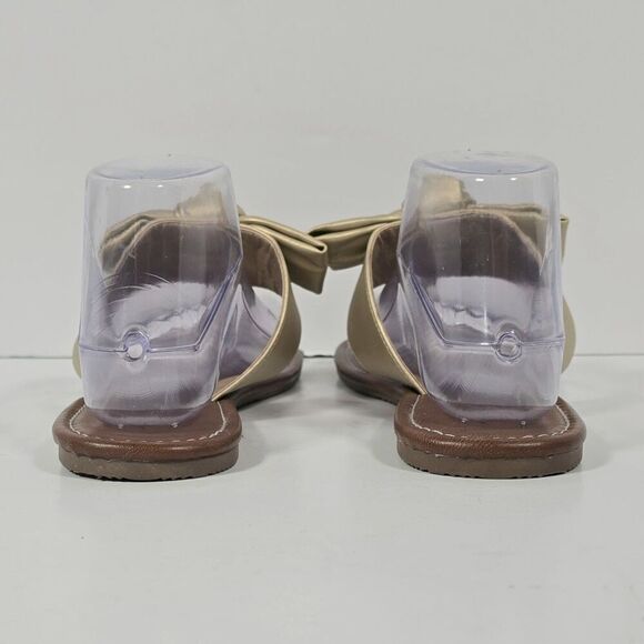 Anna & Ava Faux Leather Sandals Gold Bows Women's Size 9 Brown Romantic Coquette - Picture 5 of 8